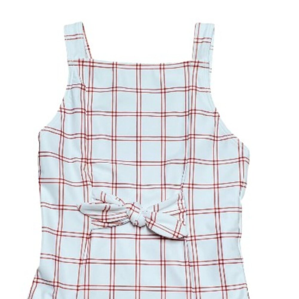 NWOT Minnow Red and White Swimsuit Size 9-10 One Piece - Picture 2 of 7